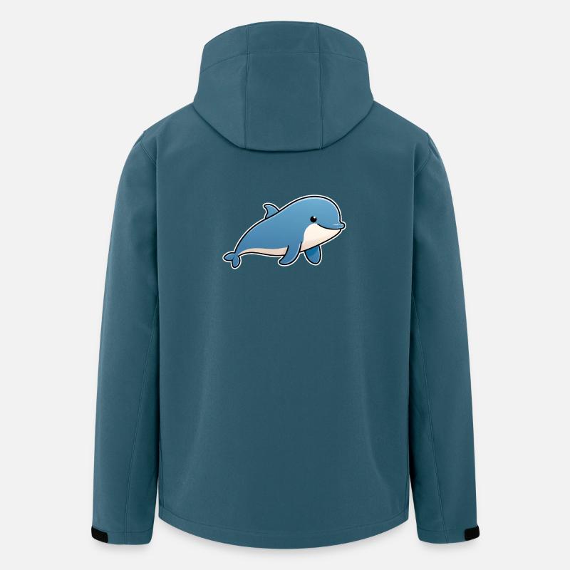 Blue dolphin – friendly sea friend - Men’s Recycled Softshell Jacket by Stanley/Stella - stargazer