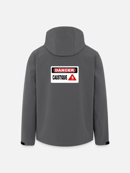 Panneau Danger Caustique - Veste softshell homme en polyester recyclé Stanley/Stella - bleu pétrole foncé