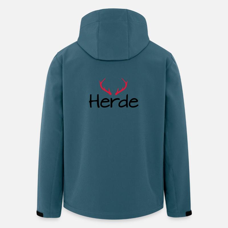 Herde Geweih Hirschgeweih - Recycelte Männer Softshell-Jacke von Stanley/Stella - Dunkles Petrol