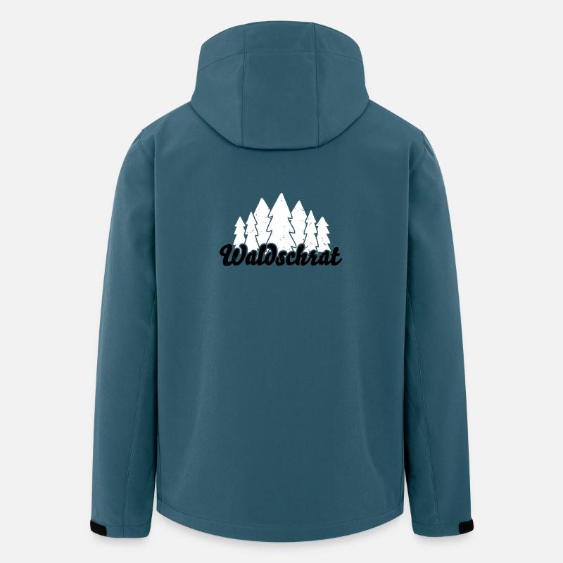 Waldschrat Winterwald Outdoor Natur Spruch - Recycelte Männer Softshell-Jacke von Stanley/Stella - Dunkles Petrol