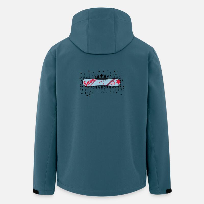 Snowboard mit Krone Snowboard King - Recycelte Männer Softshell-Jacke von Stanley/Stella - Dunkles Petrol