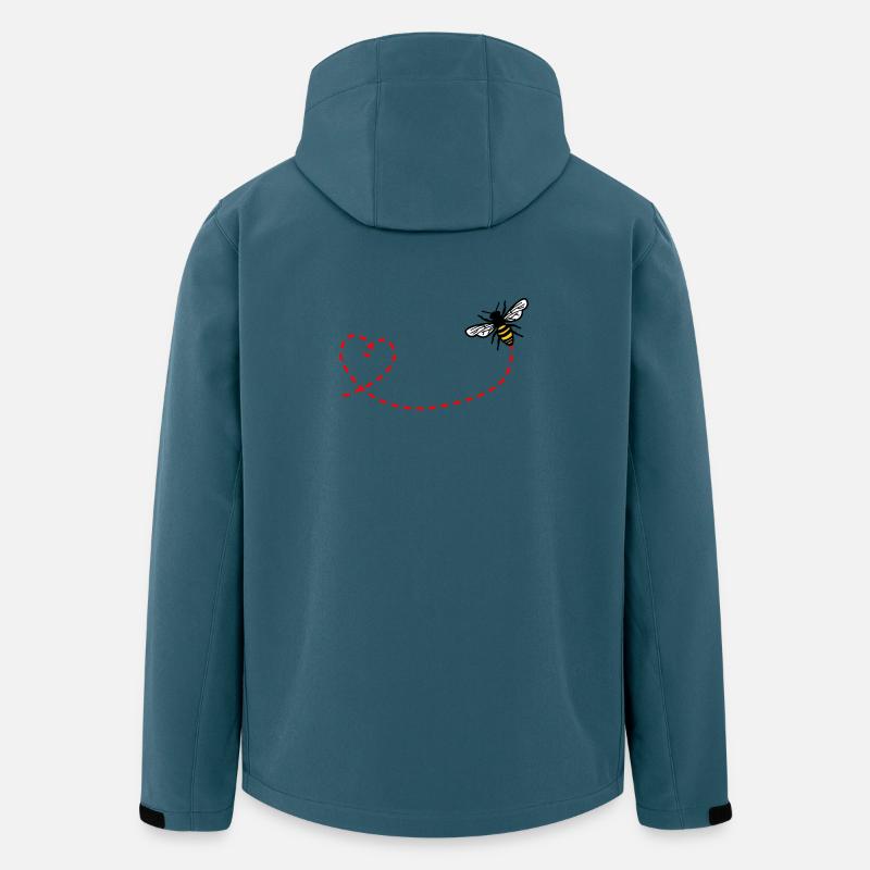 Liebe bei - Recycelte Männer Softshell-Jacke von Stanley/Stella - Dunkles Petrol