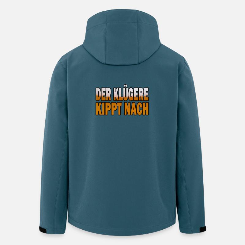 Der Klügere Kippt Nach - Recycelte Männer Softshell-Jacke von Stanley/Stella - Dunkles Petrol