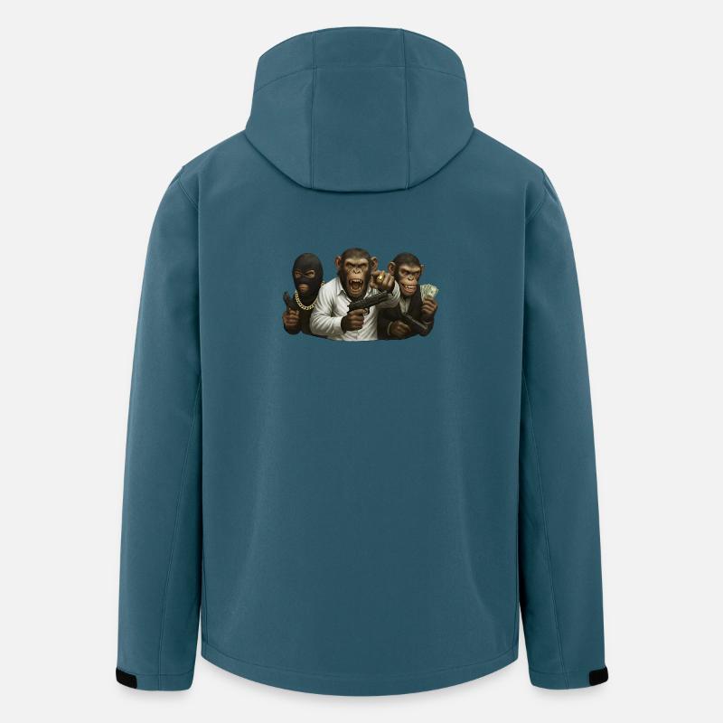 Planet der Kriminellen - Recycelte Männer Softshell-Jacke von Stanley/Stella - Dunkles Petrol