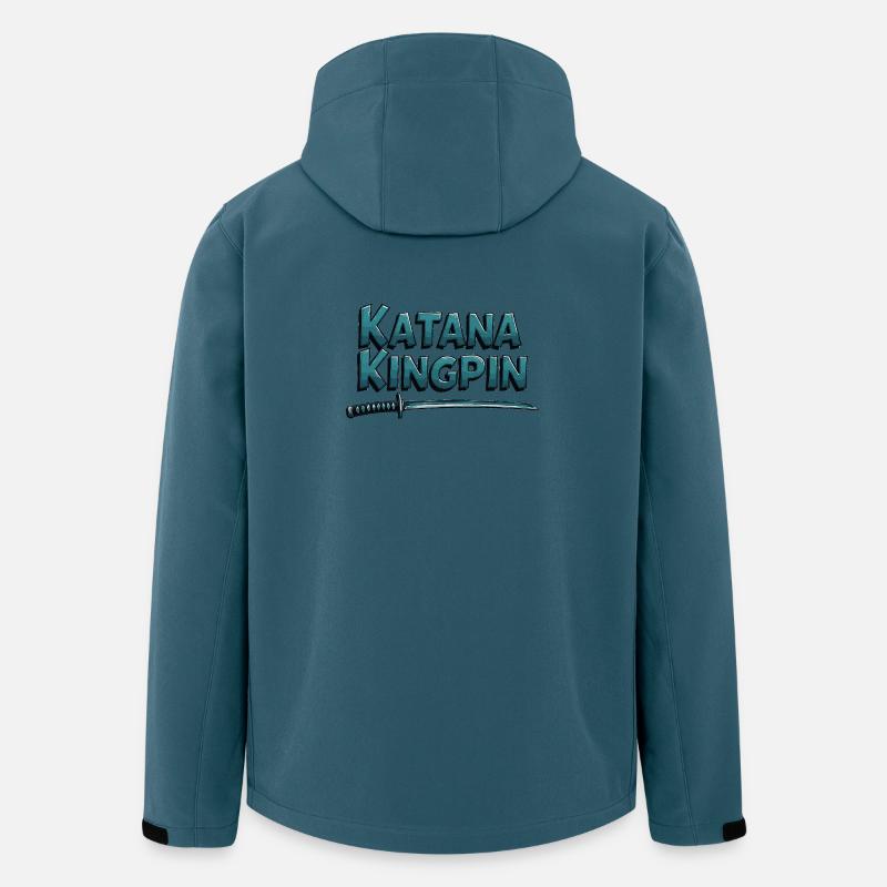 Katana Kingpin – Samurai-uttalande - Softshelljacka herr i återvunnen polyester Discoverer Stanley/Stella - mörk petrol