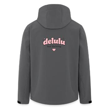Delulu Thriving Logo - Men’s Recycled Softshell Jacket by Stanley/Stella - stargazer - Back - AI Model Male 185 light (185cm)