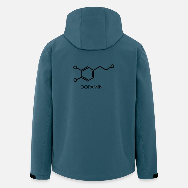 Dopamin Molekül Wissenschaft Design - Recycelte Männer Softshell-Jacke von Stanley/Stella - Dunkles Petrol