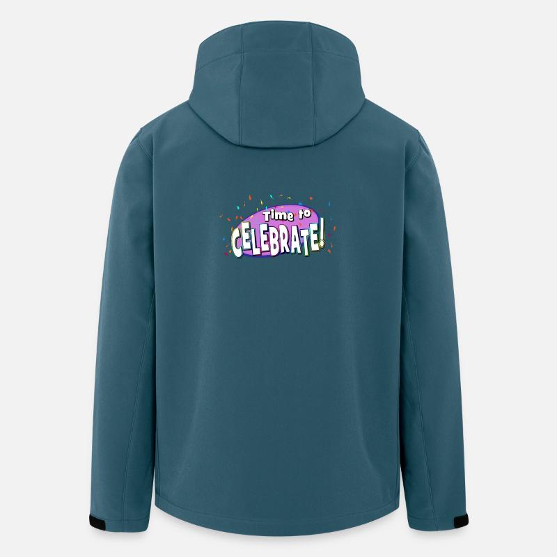 Festliche Konfetti-Explosion - Recycelte Männer Softshell-Jacke von Stanley/Stella - Dunkles Petrol