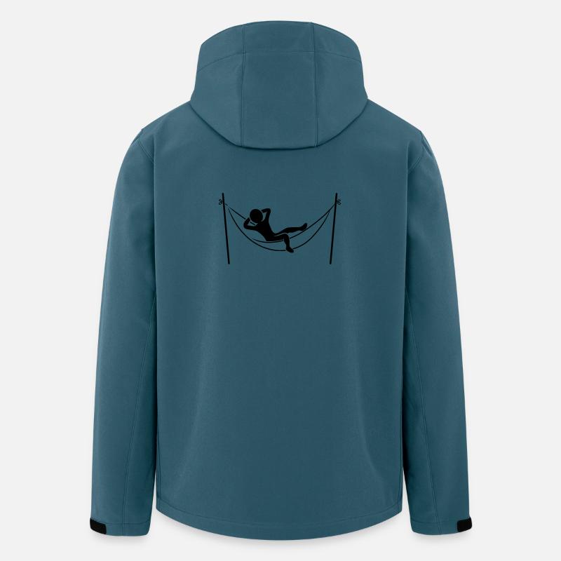 Entspannt in der Hängematte - Recycelte Männer Softshell-Jacke von Stanley/Stella - Dunkles Petrol