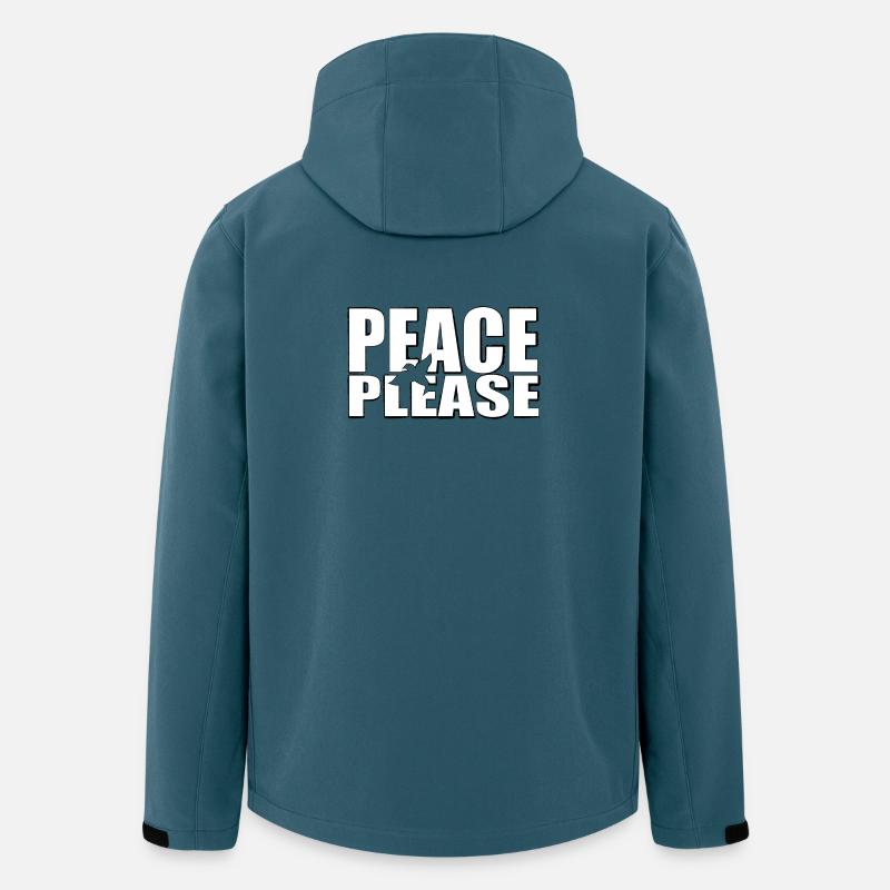 Peace please weiss schmutziger Rand - Recycelte Männer Softshell-Jacke von Stanley/Stella - Dunkles Petrol