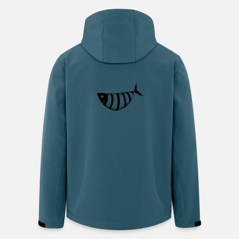 Fisch lustig - Recycelte Männer Softshell-Jacke von Stanley/Stella - Dunkles Petrol