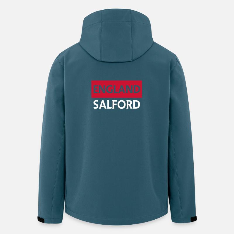 Englands emblematisches Fußballdesign - Recycelte Männer Softshell-Jacke von Stanley/Stella - Dunkles Petrol