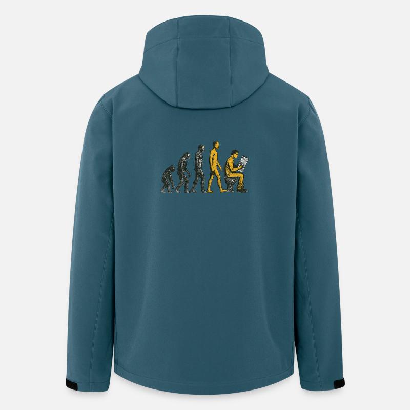 Evolution zum Klo-Mann Grunge Lustig - Recycelte Männer Softshell-Jacke von Stanley/Stella - Dunkles Petrol