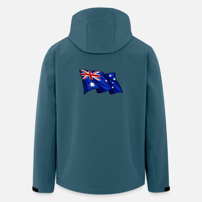Australische Flagge Australien - Recycelte Männer Softshell-Jacke von Stanley/Stella - Dunkles Petrol