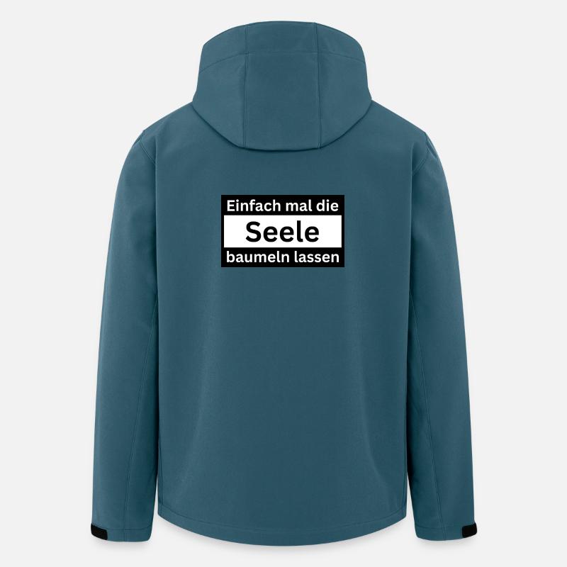 Einfach_mal_die_Seele_baumeln - Recycelte Männer Softshell-Jacke von Stanley/Stella - Dunkles Petrol