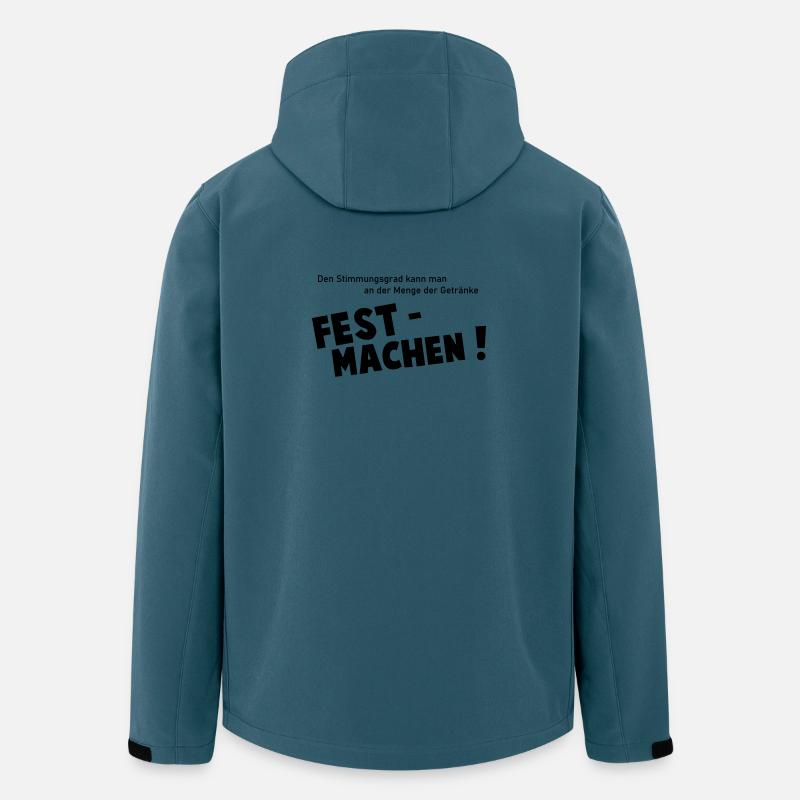 FEST MACHEN - Recycelte Männer Softshell-Jacke von Stanley/Stella - Dunkles Petrol