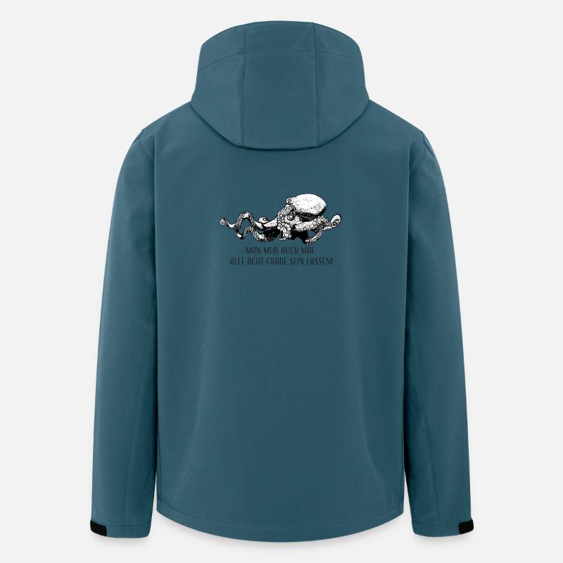 Oktopus_macht_Pause - Recycelte Männer Softshell-Jacke von Stanley/Stella - Dunkles Petrol