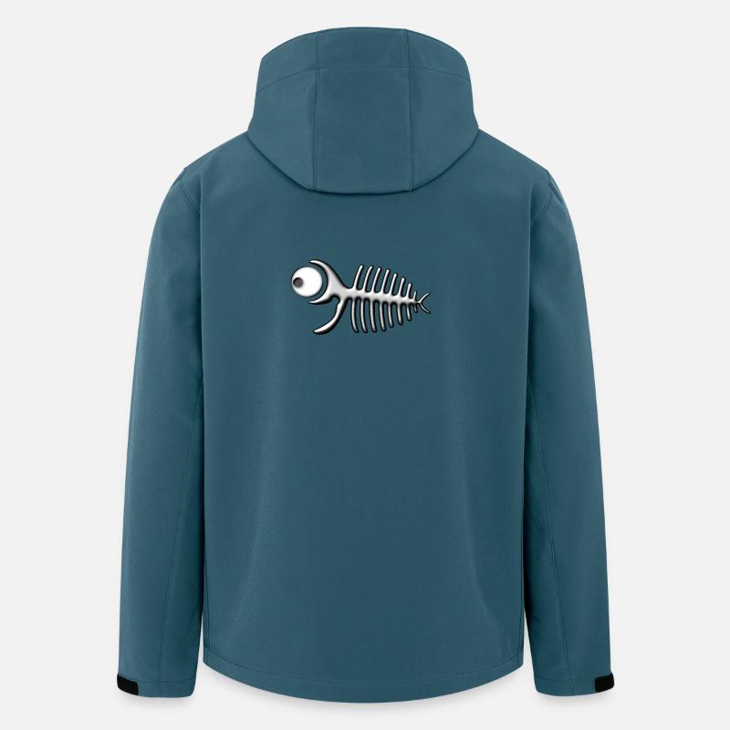 Fischgräte - Recycelte Männer Softshell-Jacke von Stanley/Stella - Dunkles Petrol