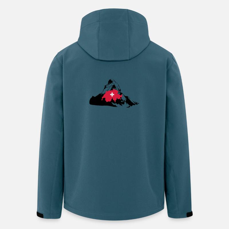 Schweiz / Matterhorn - Recycelte Männer Softshell-Jacke von Stanley/Stella - Dunkles Petrol