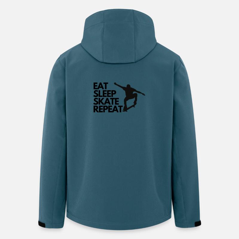 Skater Silhouette Kraftmove - Recycelte Männer Softshell-Jacke von Stanley/Stella - Dunkles Petrol