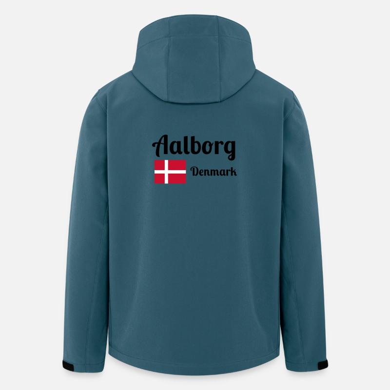 Aalborg Dänemark - Stilvolle Drucke - Recycelte Männer Softshell-Jacke von Stanley/Stella - Dunkles Petrol