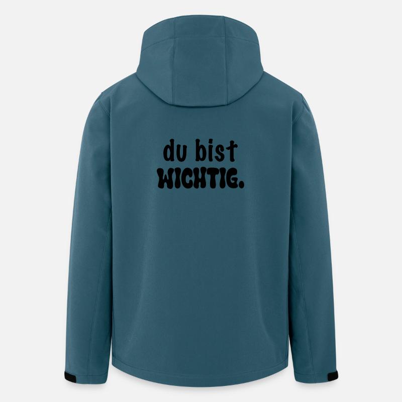 Du bist wichtig. - Recycelte Männer Softshell-Jacke von Stanley/Stella - Dunkles Petrol