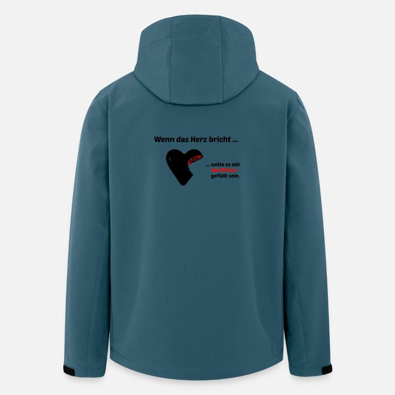 Wenn das Herz bricht - Recycelte Männer Softshell-Jacke von Stanley/Stella - Dunkles Petrol