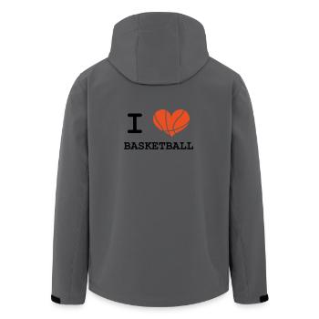 Ich liebe Basketball - Recycelte Männer Softshell-Jacke von Stanley/Stella - Dunkles Petrol - Hinten - AI Model Male 185 light (185cm)