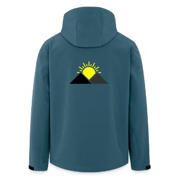 Sun Mountains Landscape - Men’s Recycled Softshell Jacket by Stanley/Stella - stargazer - Back - AI Model Male 185 light (185cm)