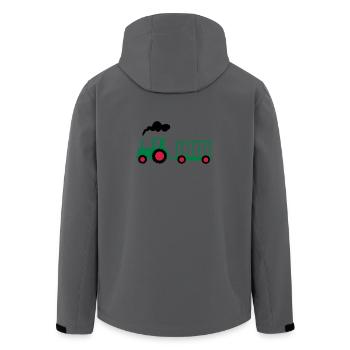 traktor trecker landwirtschaft - Recycelte Männer Softshell-Jacke von Stanley/Stella - Dunkles Petrol - Hinten - AI Model Male 185 light (185cm)