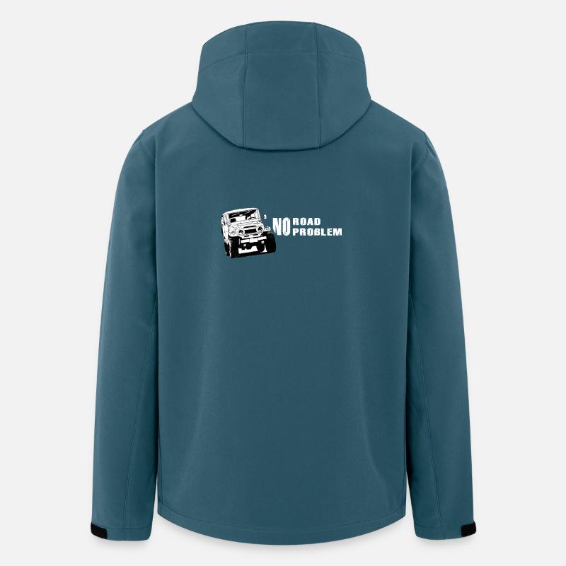 Landcruiser BJ40 No Road No Problem - Veste softshell homme en polyester recyclé Stanley/Stella - bleu pétrole foncé