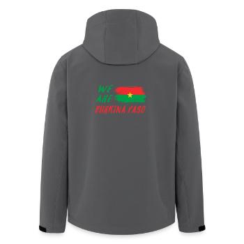 We are Burkina Faso - Men’s Recycled Softshell Jacket by Stanley/Stella - stargazer - Back - AI Model Male 185 light (185cm)