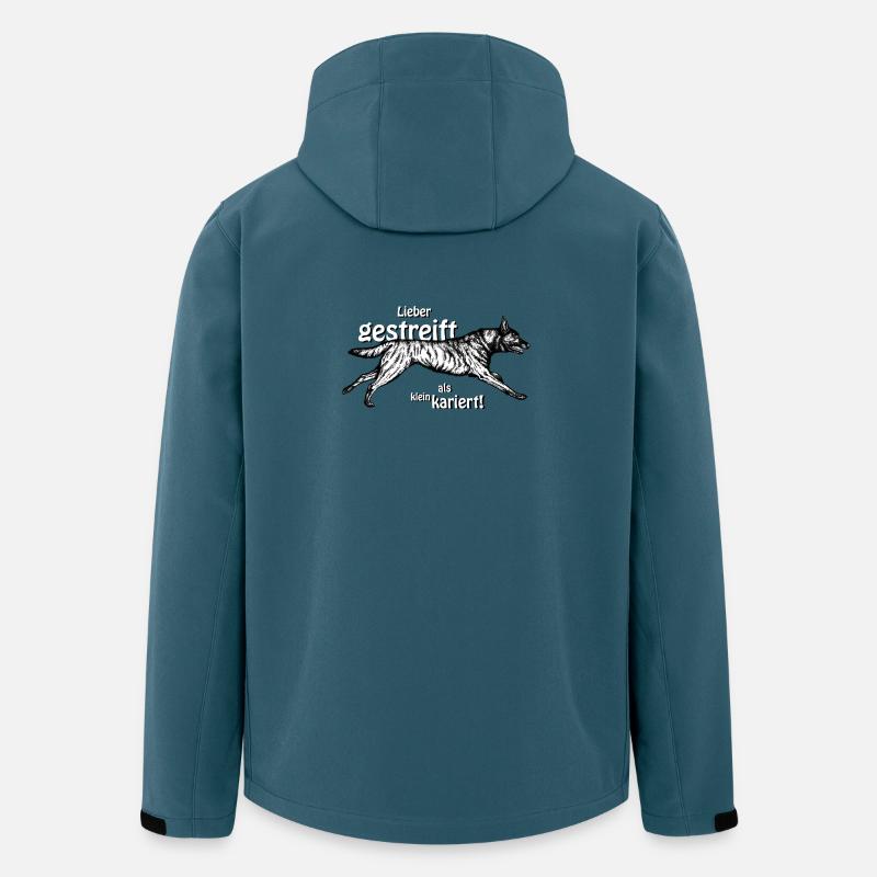 Mieux rayé que mesquin - 3 - Veste softshell homme en polyester recyclé Stanley/Stella - bleu pétrole foncé