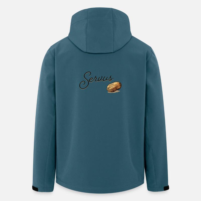 Serius Mandel Script Design - Recycelte Männer Softshell-Jacke von Stanley/Stella - Dunkles Petrol