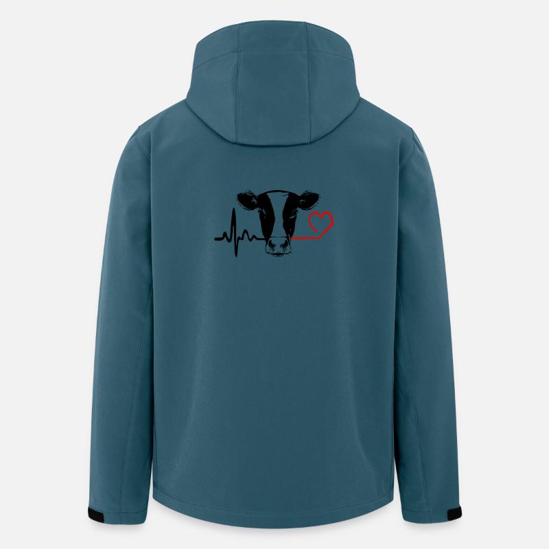 Kuh Liebe Herzschlag - Recycelte Männer Softshell-Jacke von Stanley/Stella - Dunkles Petrol