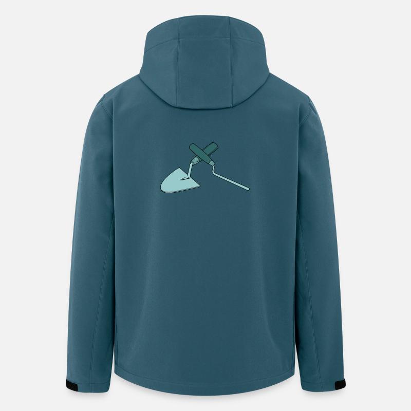 Fugennagel und Kelle, Maurer - Recycelte Männer Softshell-Jacke von Stanley/Stella - Dunkles Petrol
