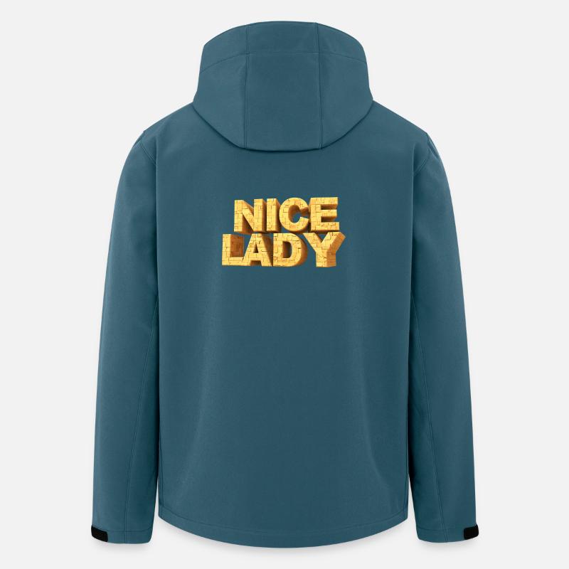Nice Lady – Monumentale Buchstaben am Himmel - Recycelte Männer Softshell-Jacke von Stanley/Stella - Dunkles Petrol