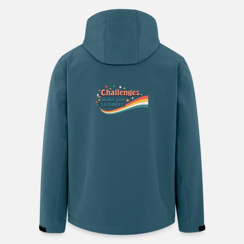 Herausforderungen stärken dich - Recycelte Männer Softshell-Jacke von Stanley/Stella - Dunkles Petrol