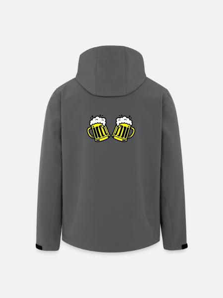 Bier Bierkrug Prost Comic - Recycelte Männer Softshell-Jacke von Stanley/Stella - Dunkles Petrol