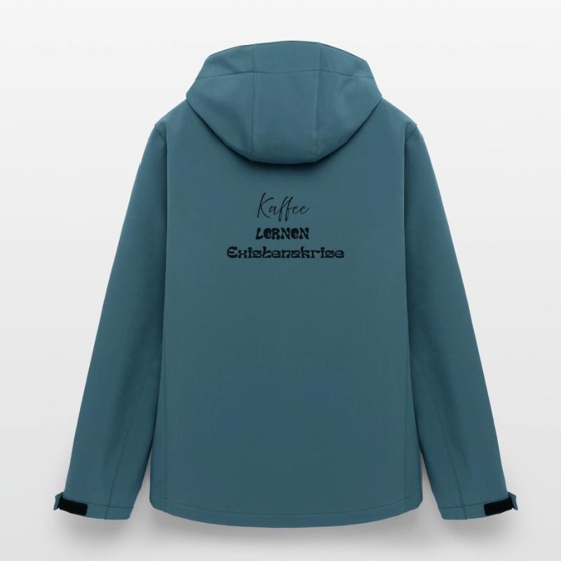 Coffee -> Learning -> Existential Crisis Men’s Recycled Softshell Jacket by Stanley/Stella