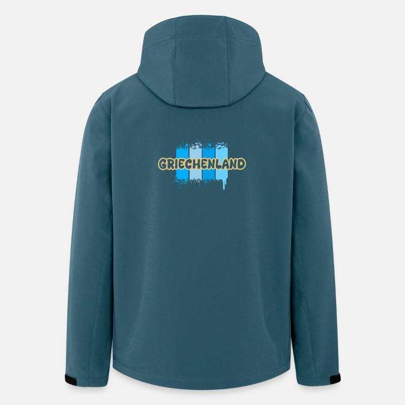 Griechenland als Griechenland - Recycelte Männer Softshell-Jacke von Stanley/Stella - Dunkles Petrol