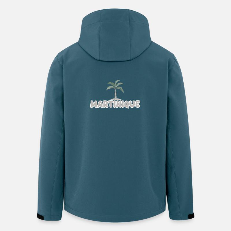 Cadeau pour la Martinique - Veste softshell homme en polyester recyclé Stanley/Stella - bleu pétrole foncé