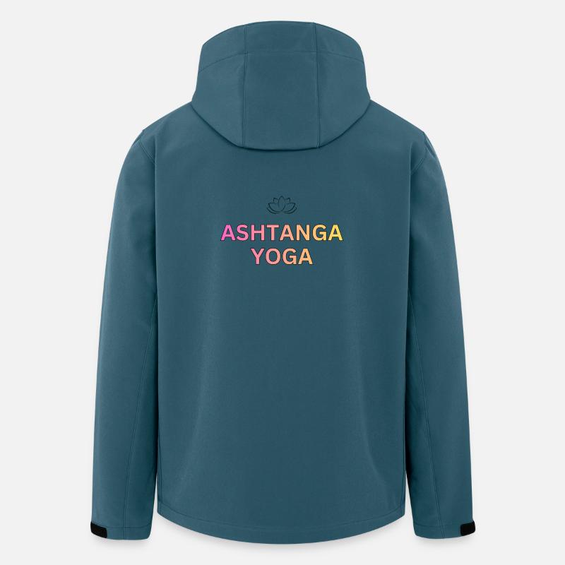 Ashtanga Yoga Gradient Schrift - Recycelte Männer Softshell-Jacke von Stanley/Stella - Dunkles Petrol