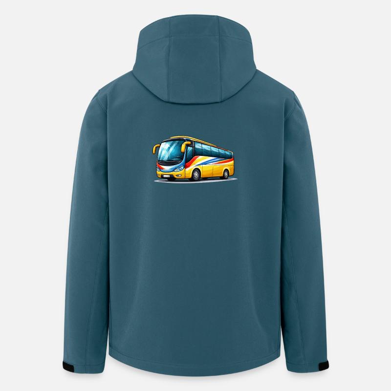 Reisebus Kunstdruck - Recycelte Männer Softshell-Jacke von Stanley/Stella - Dunkles Petrol