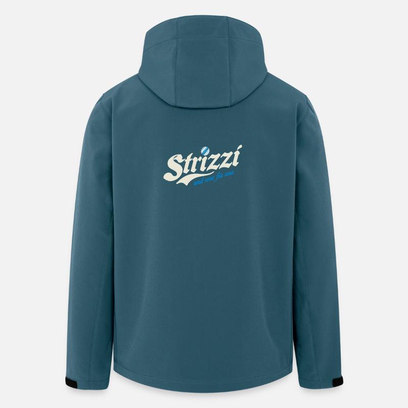 BAirischer Lausbua! - Recycelte Männer Softshell-Jacke von Stanley/Stella - Dunkles Petrol