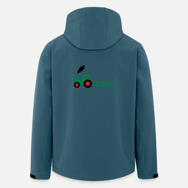 traktor trecker pflug - Recycelte Männer Softshell-Jacke von Stanley/Stella - Dunkles Petrol