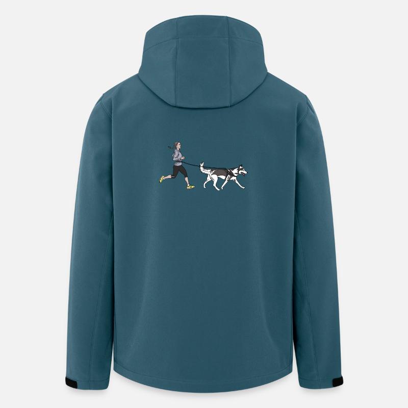 Canicross - Recycelte Männer Softshell-Jacke von Stanley/Stella - Dunkles Petrol