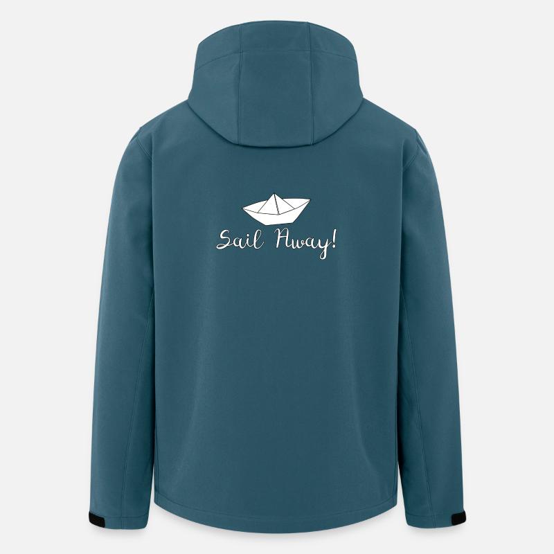 Sail Away Boot Spruch - Recycelte Männer Softshell-Jacke von Stanley/Stella - Dunkles Petrol