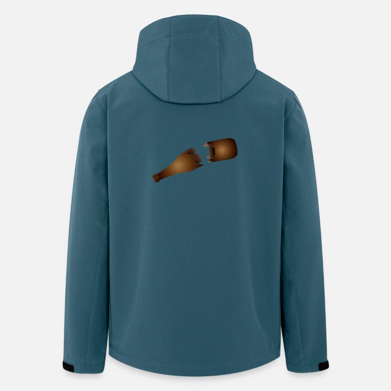 Zerbrochene Bierflasche Illustration - Recycelte Männer Softshell-Jacke von Stanley/Stella - Dunkles Petrol