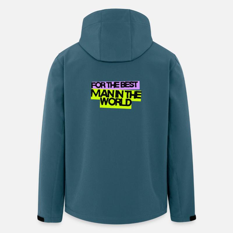 For the best man in the world - Recycelte Männer Softshell-Jacke von Stanley/Stella - Dunkles Petrol